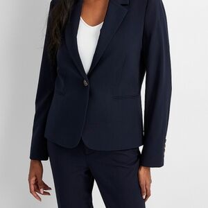 Merona Navy Blue White Pinstripe Blazer 2